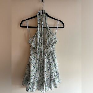 Blue Floral Halter Top American Eagle Dress